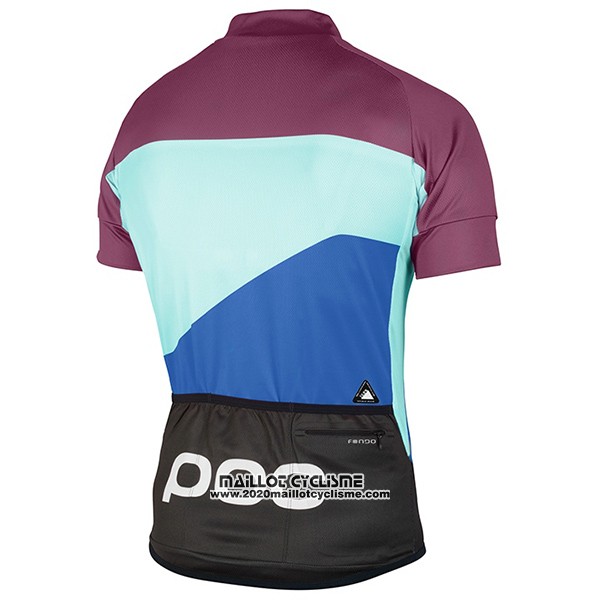 2017 Maillot Ciclismo POC Fondo Elements Bleu et Fuchsia Manches Courtes et Cuissard